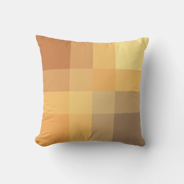 Mid-Century mega plaid - Earth neutrals Cushion (Front)
