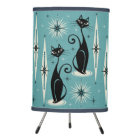Mid Century Meow Retro Atomic Cats on Blue - Large