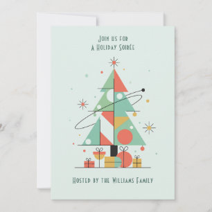 Mid-Century Merry Christmas Invitation