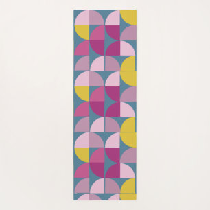 mid century mild psychedelic purple pink colours m yoga mat