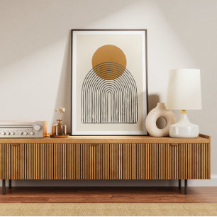 Mid century minimal arch poster