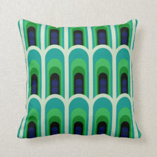 Mid - century Mod 60s 70s style decor pillow