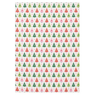 Mid-Century Mod Christmas Trees Tablecloth