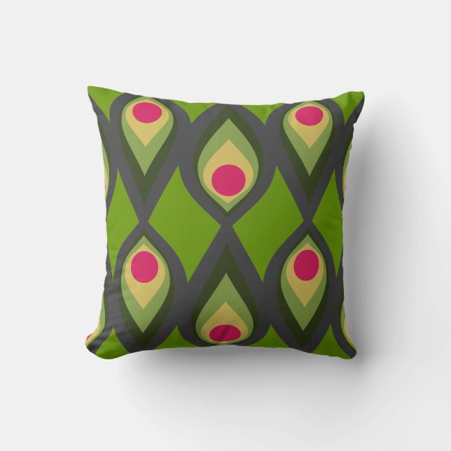 Mid Century Mod colour scheme decor pillow (Front)