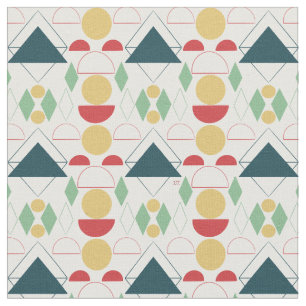 Mid Century Mod Colourful Geometric Fabric