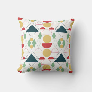 Mid Century Mod Geometric Colourful Cushion