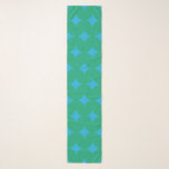 Mid Century Mod Geometric Pattern - Green and Blue Scarf<br><div class="desc">Mid Century Mod Geometric Pattern - Green and Blue</div>