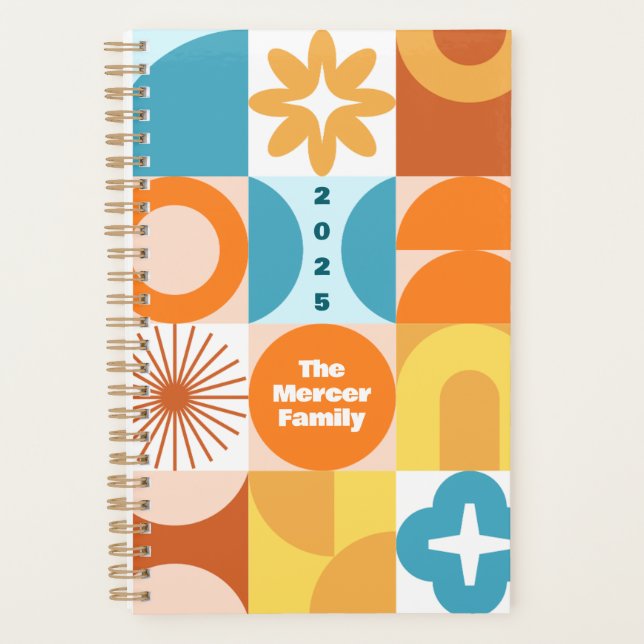 Mid Century Mod Shapes Planner (Front)