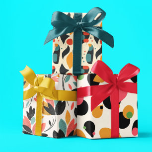 Mid Century Mod  Wrapping Paper Sheet