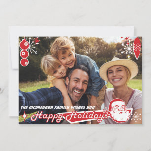 Mid-Century Modern 2-Sided Holiday Photo Card