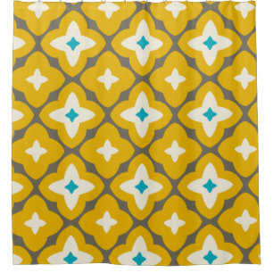 Mid century modern 60s 70s duvet cover shower curtain
