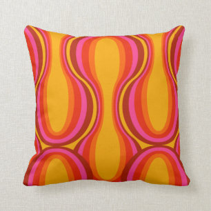 Mid century modern 70s 60s pattern  pillow