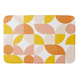 Mid Century Modern Abstract 26 Peach, Orange Bath Mat