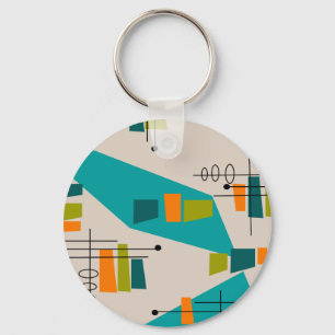 Mid-Century Modern Abstract #55 Key Ring