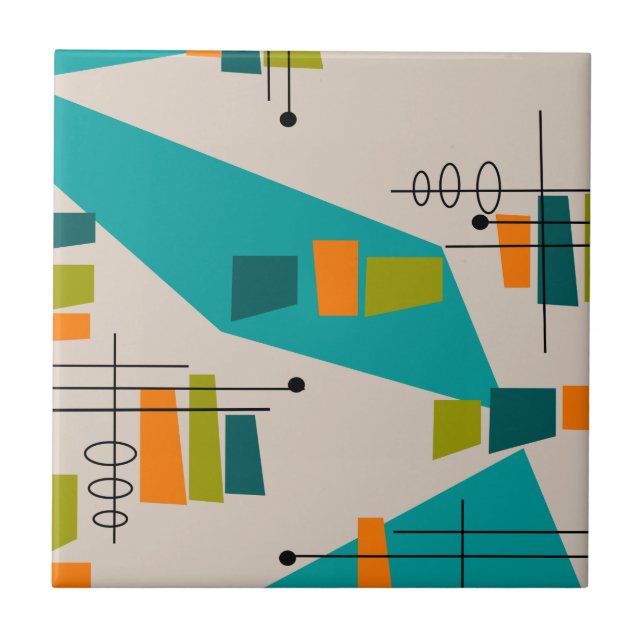 Mid-Century Modern Abstract #55 Tile (Front)