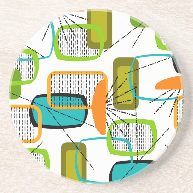 Mid-Century Modern Abstract #57 Coaster (Front)