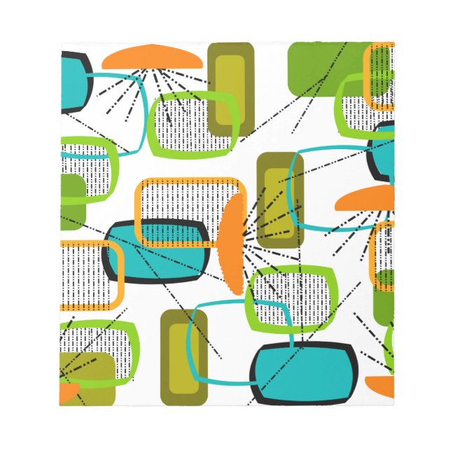 Mid-Century Modern Abstract #57 Notepad (Front)