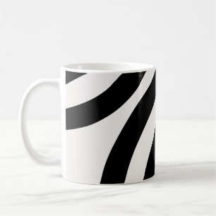 Mid Century Modern Abstract Arches Black And White Coffee Mug