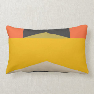 Mid Century Modern Abstract Art Geometric Shapes Lumbar Cushion