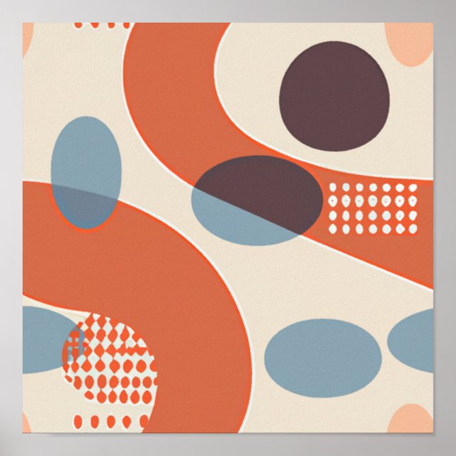 Mid Century Modern Abstract Art Poster (Front)