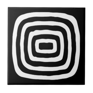 Mid Century Modern Abstract Ceramic Tile