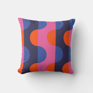 Mid-Century Modern Abstract Circle Pattern Cushion