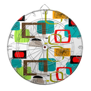 Mid-Century Modern Abstract Design Dartboard