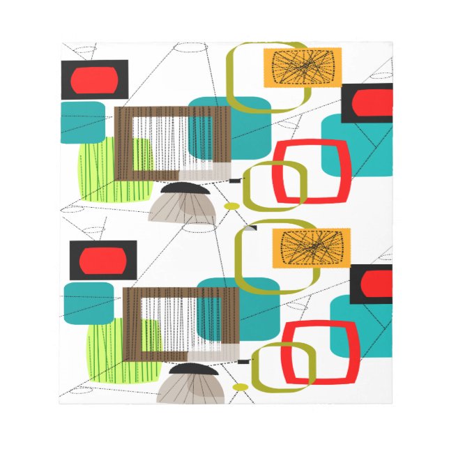 Mid-Century Modern Abstract Design Notepad (Front)