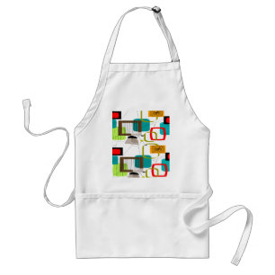 Mid-Century Modern Abstract Design Standard Apron