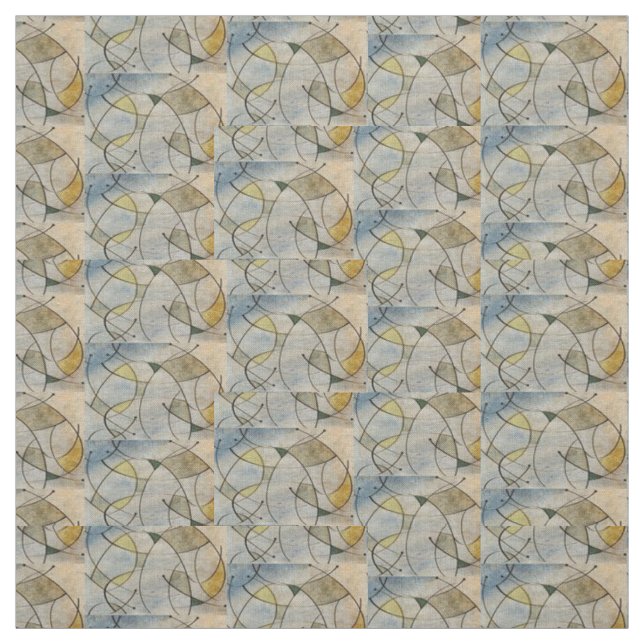 Mid-Century Modern Abstract Fabric Green (Swatch)