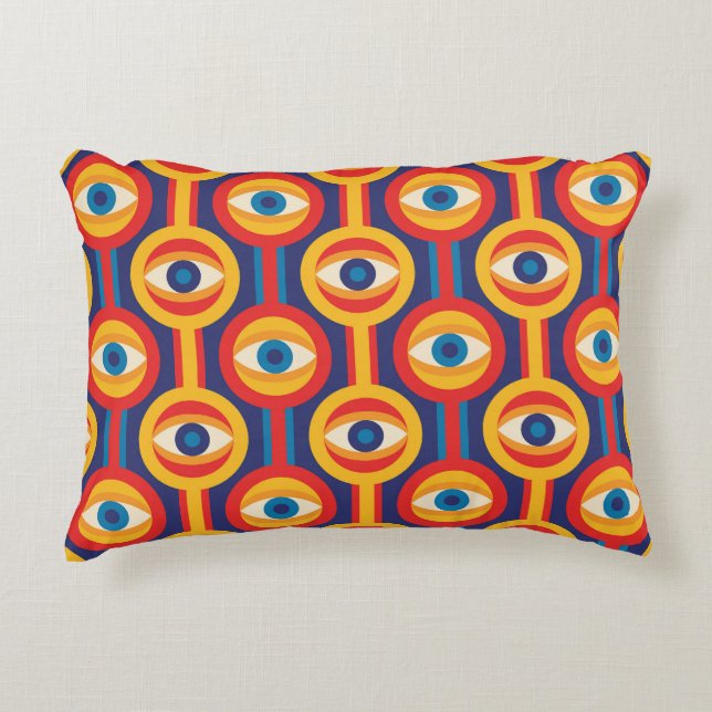 Mid-century modern: abstract geometric. decorative cushion (Front)