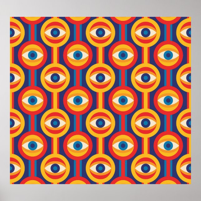 Mid-century modern: abstract geometric. poster (Front)