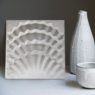 Mid-Century Modern Abstract Geometric Symmetry Ceramic Tile