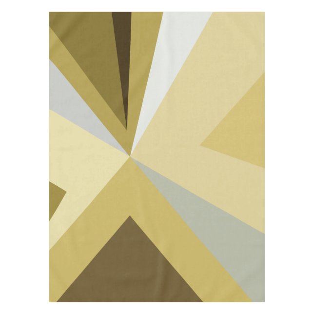 Mid Century Modern Abstract Gold Tablecloth (Front)