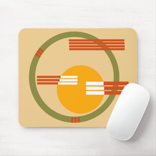 Mid-Century Modern Abstract  Mouse Pad (With Mouse)