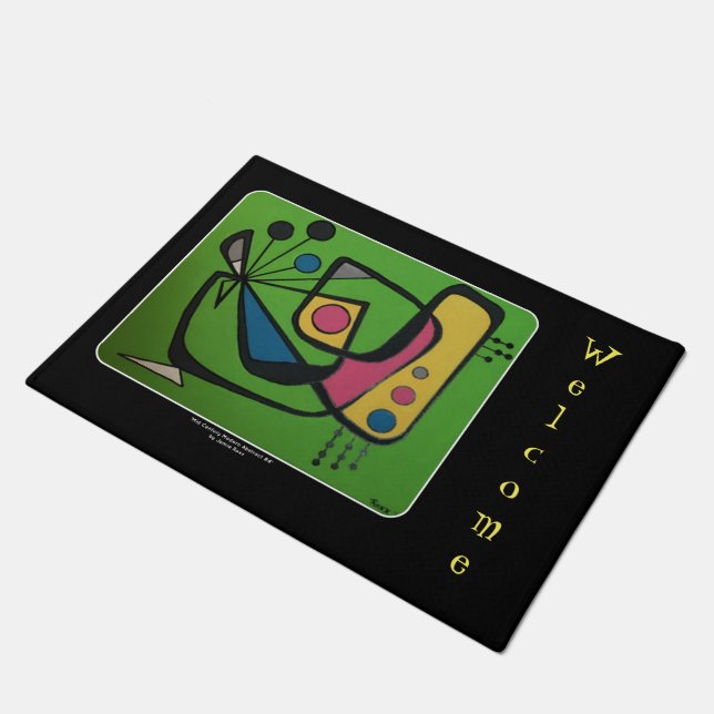 'Mid Century Modern Abstract num 4' on a Doormat (Angled)