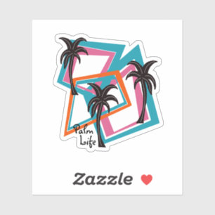 Mid-Century Modern Abstract Palm Sticker
