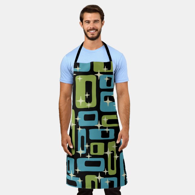 Mid Century Modern Abstract Pattern Apron (Worn)