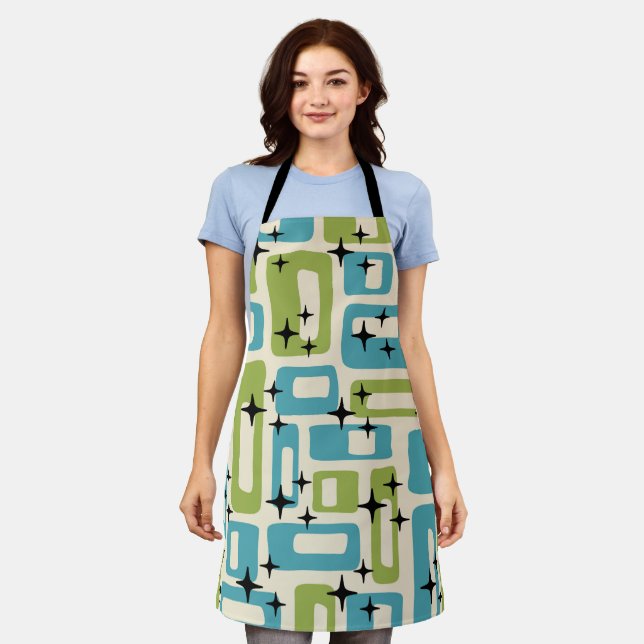 Mid Century Modern Abstract Pattern Apron (Worn)