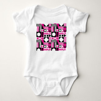 Mid-century modern abstract pattern. baby bodysuit
