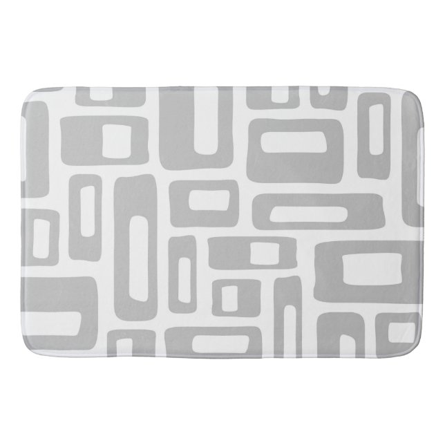 Mid Century Modern Abstract Pattern Bath Mat (Front)