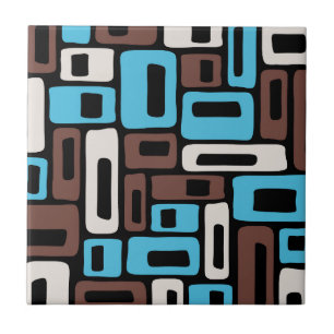 Mid Century Modern Abstract Pattern Ceramic Tile