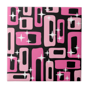Mid Century Modern Abstract Pattern Ceramic Tile