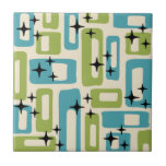 Mid Century Modern Abstract Pattern Ceramic Tile<br><div class="desc">Colourful Retro Mid Century Modern Abstract Pattern.</div>