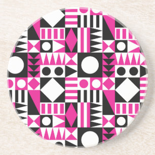 Mid-century modern abstract pattern. coaster