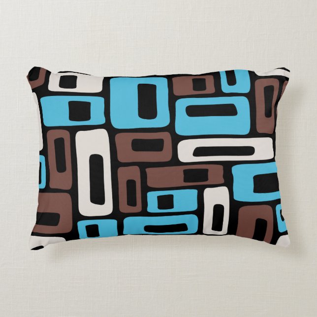 Mid Century Modern Abstract Pattern Decorative Cushion (Front)