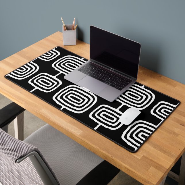 Mid Century Modern Abstract Pattern Desk Mat (Office 2)
