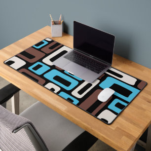 Mid Century Modern Abstract Pattern Desk Mat