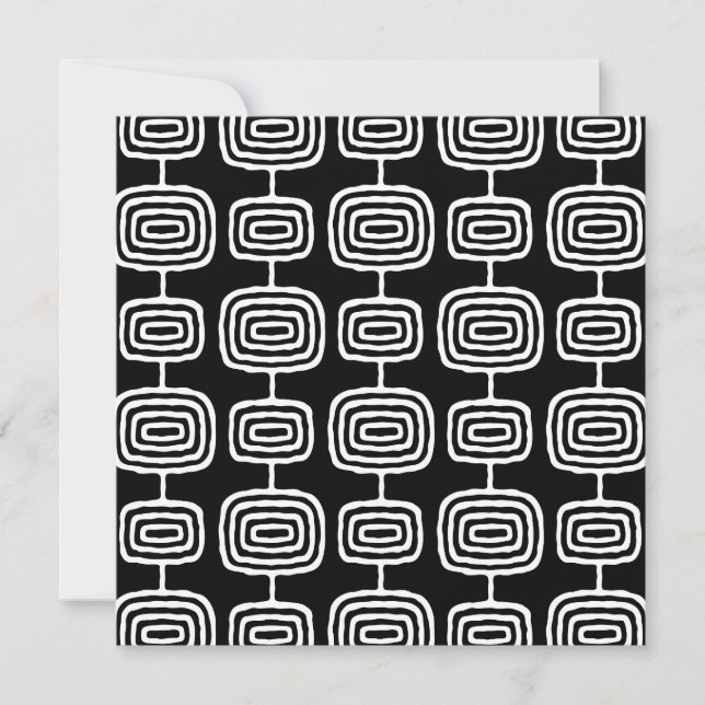 Mid Century Modern Abstract Pattern Invitation (Front)