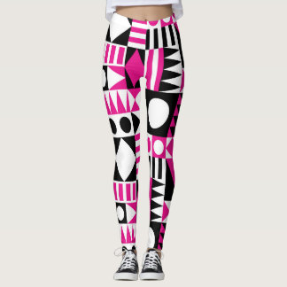 Mid-century modern abstract pattern. leggings